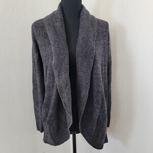 Barefoot‎ Dreams CozyChic Lite Gray Wrap Open Front Cardigan Sz XS / Small
